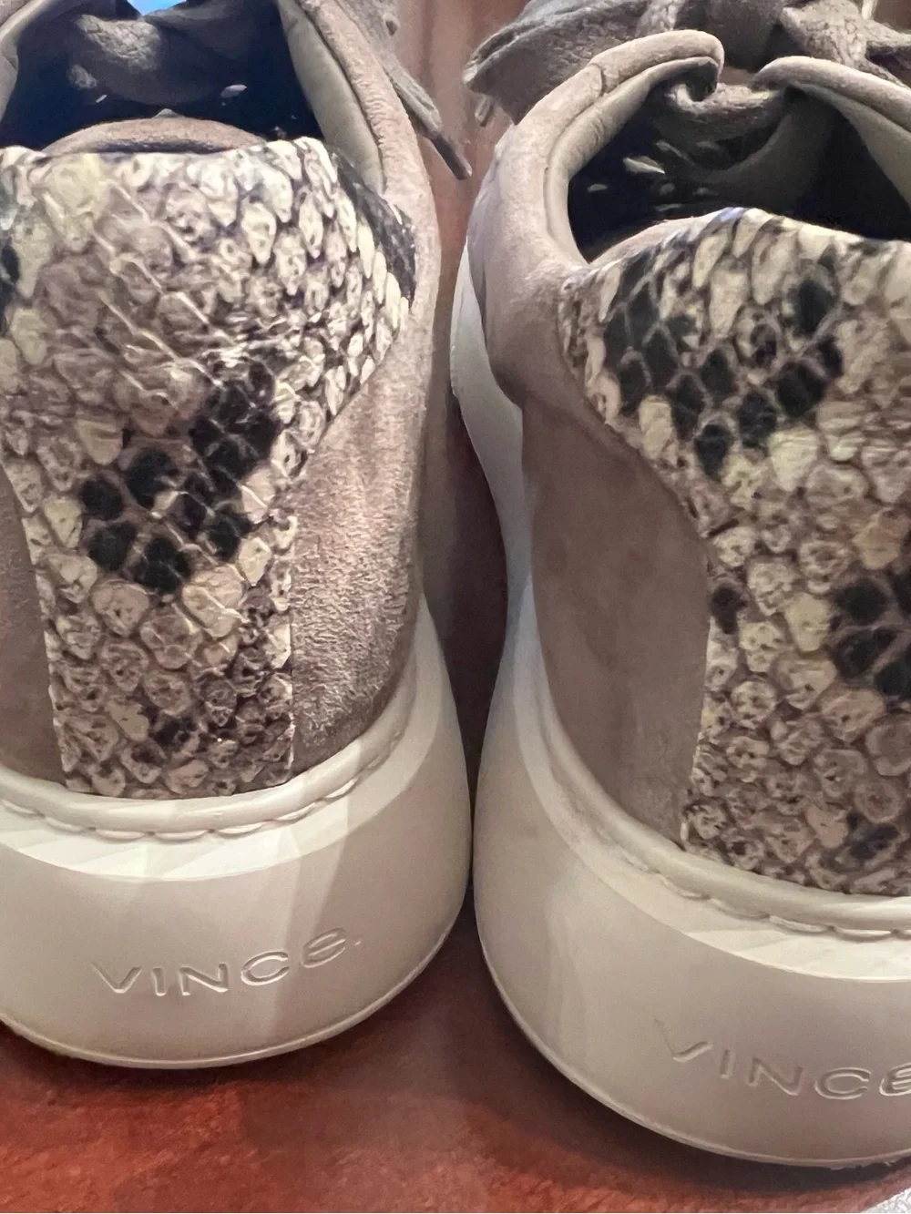 Vince Taupe Suede Low-Top Sneakers